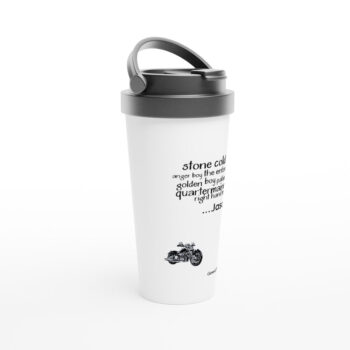 Monica‘s Favorite White 15oz Stainless Steel Travel Mug