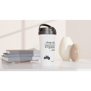 Monica‘s Favorite White 15oz Stainless Steel Travel Mug - Image 3