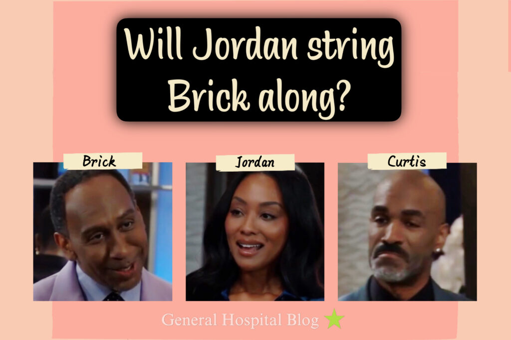 Jordan’s lying to Curtis about Brick
